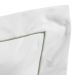 Roupa Cama Branco King 200 Fios 100% Algodão com Detalhe em Verde