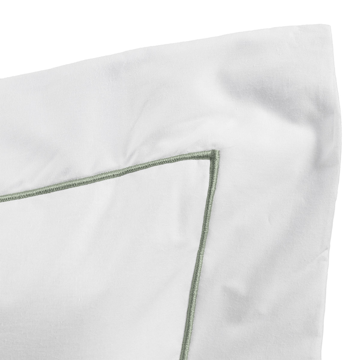 Roupa Cama Branco King 200 Fios 100% Algodão com Detalhe em Verde