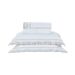 Roupa de Cama Bordado Palha 200 Fios 100% Algodão King Size 4 Peças