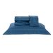 Roupa de Cama Queen 400 Fios Egípcio Azul 100% Algodão Bordado 4 Peças