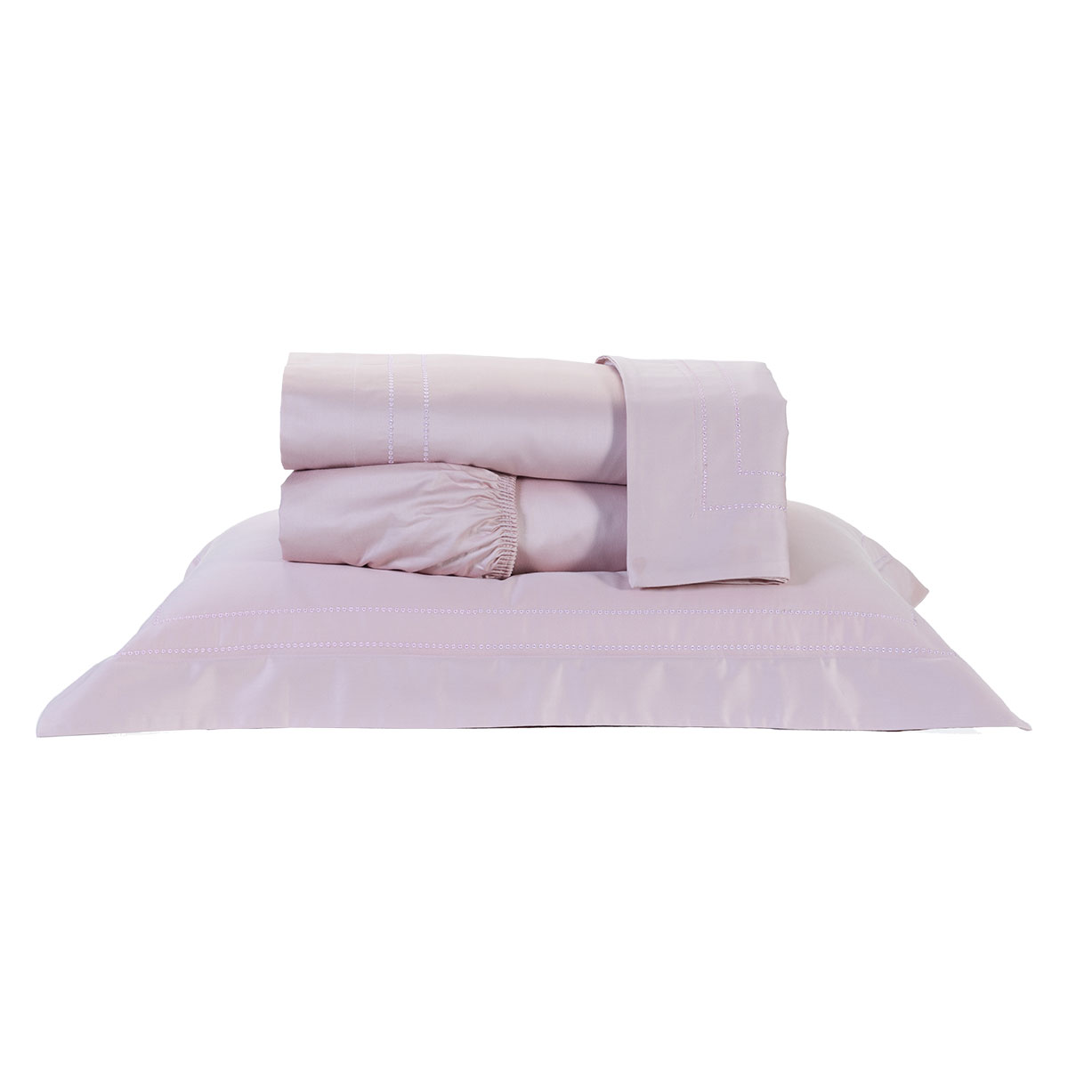 Roupa de Cama Queen Size Rosa 400 Fios Egípcio 100% Algodão 4 Peças