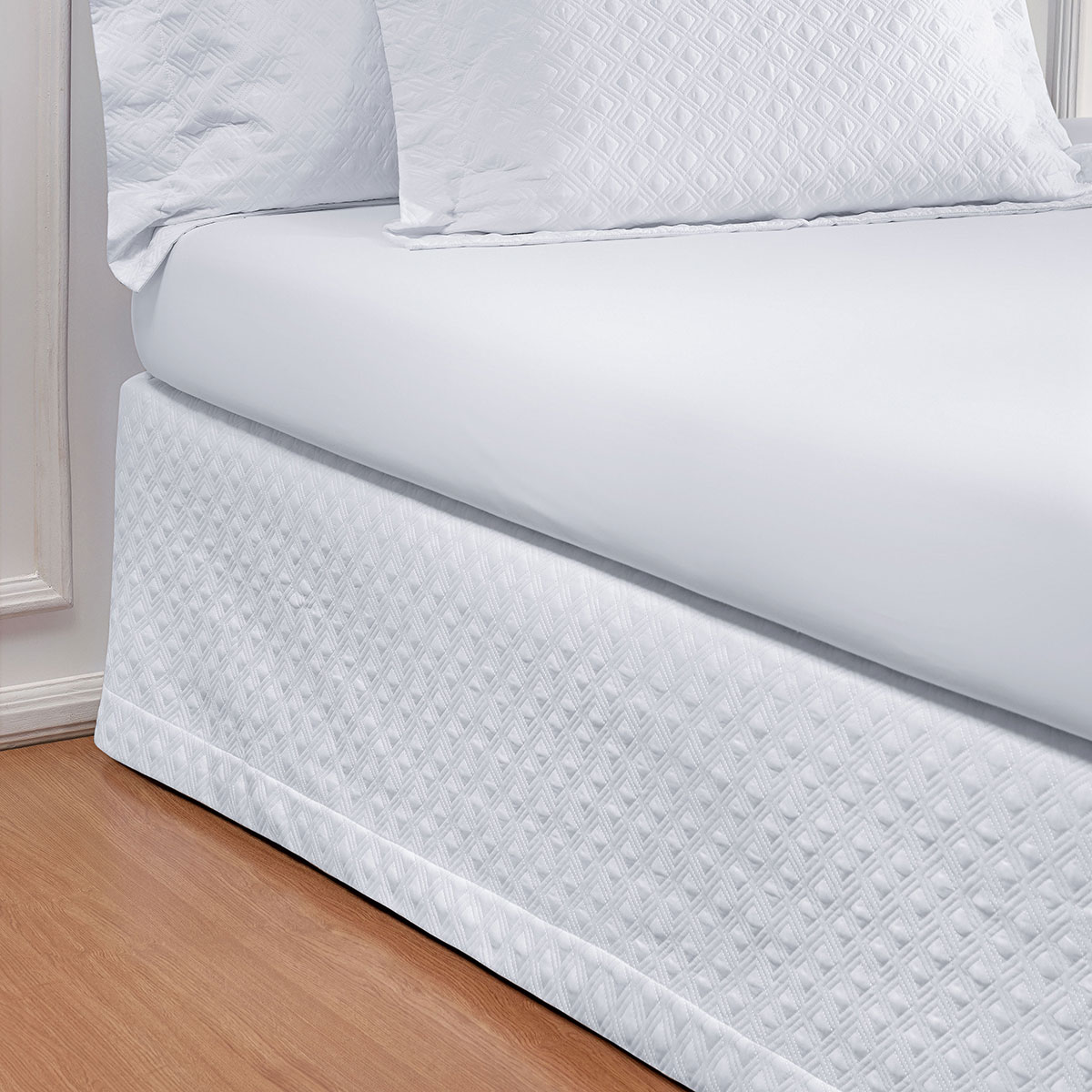 Saia Box Glass King Size Branco Micro Percal 200 Fios 1 Peça