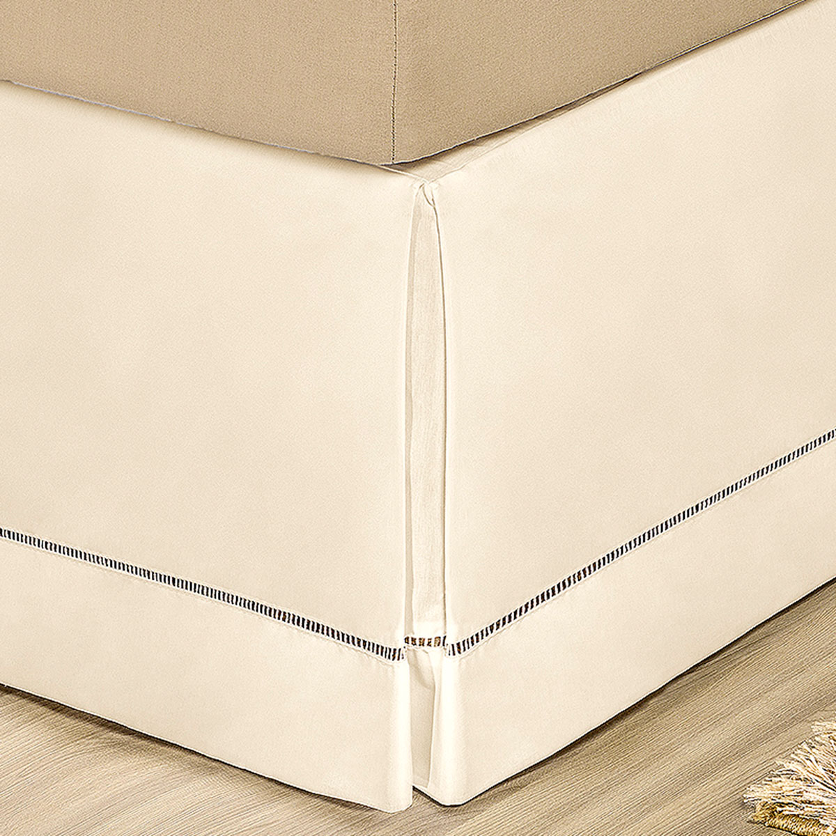 Saia Box Solteiro 1 Peça Palha Detalhe Ponto Palito