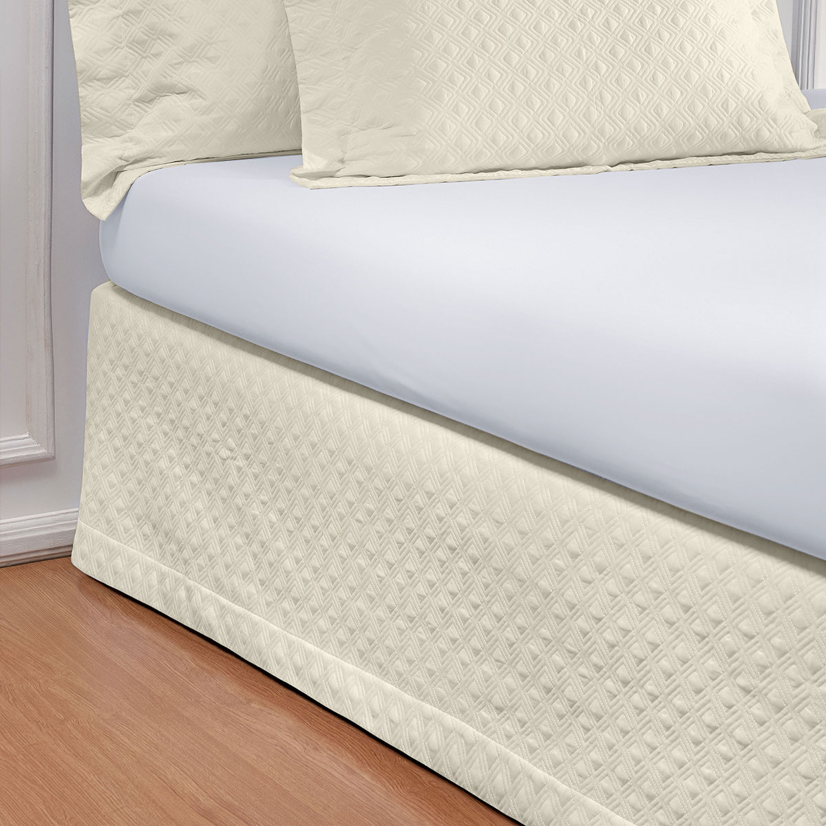 Saia de Box Matelada Glass Queen Size Palha Micro Percal 200 Fios 1 Peça