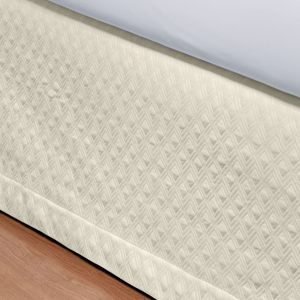 Saia de Box Matelada Glass Queen Size Palha Micro Percal 200 Fios 1 Peça