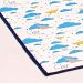 Tapete Infantil que Brinca no Escuro Menino Azul Nuvem Antiderrapante 1,4m x 1m