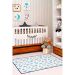 Tapete Infantil que Brinca no Escuro Menino Azul Nuvem Antiderrapante 1,4m x 1m