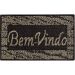 Tapete Sisal Bem Vindo 65cm x 40cm Antiderrapante Preto
