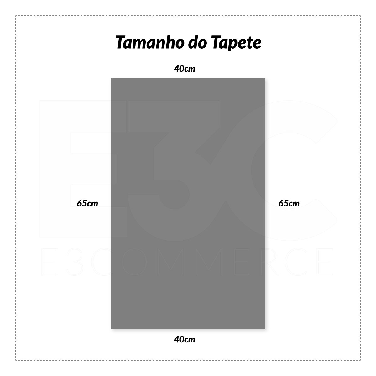 Tapete Sisal Bem Vindo 65cm x 40cm Antiderrapante Preto