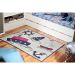 Tapete de Quarto Infantil Estampada de Veludo Antiderrapante 1,50m x 1,00m Marinho