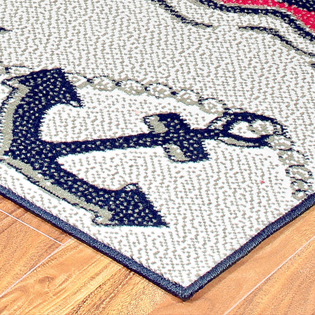 Tapete de Quarto Infantil Estampada de Veludo Antiderrapante 1,50m x 1,00m Marinho