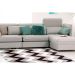 Tapete para Sala Chevron Renaissance Antiderrapante 1,90m x 1,33m ZigZag Taupe Bege