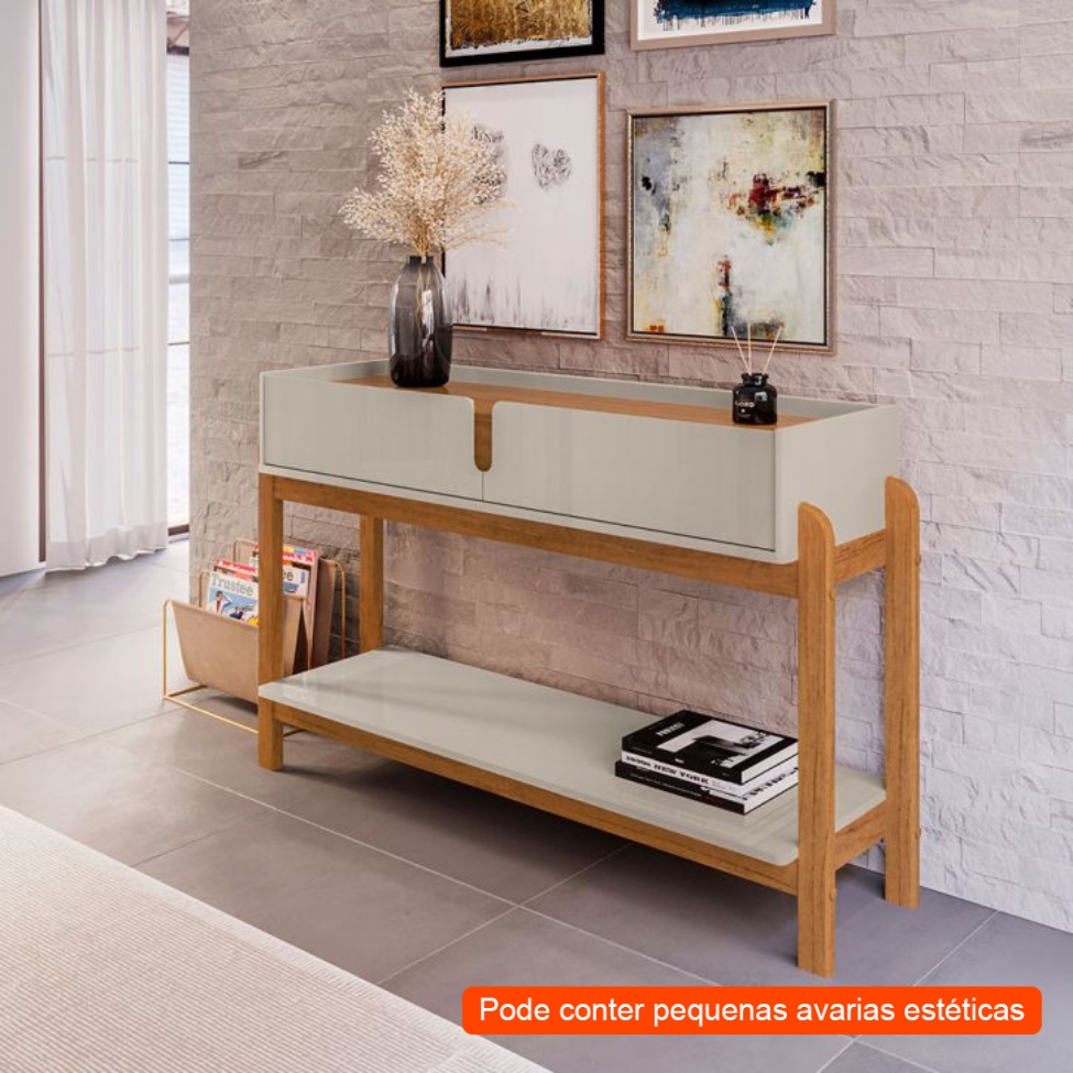 [OUTLET] Aparador Lizz 2 GV Off White e Cedro