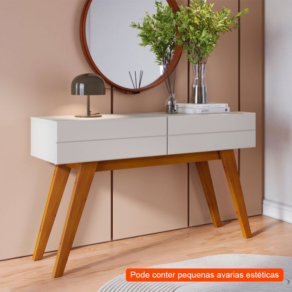 [OUTLET] Aparador Noronha Off White e Amadeirado