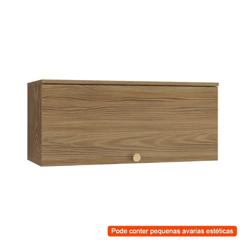 [OUTLET] Armário Aéreo Botanic 1 PT Nogueira 80 cm
