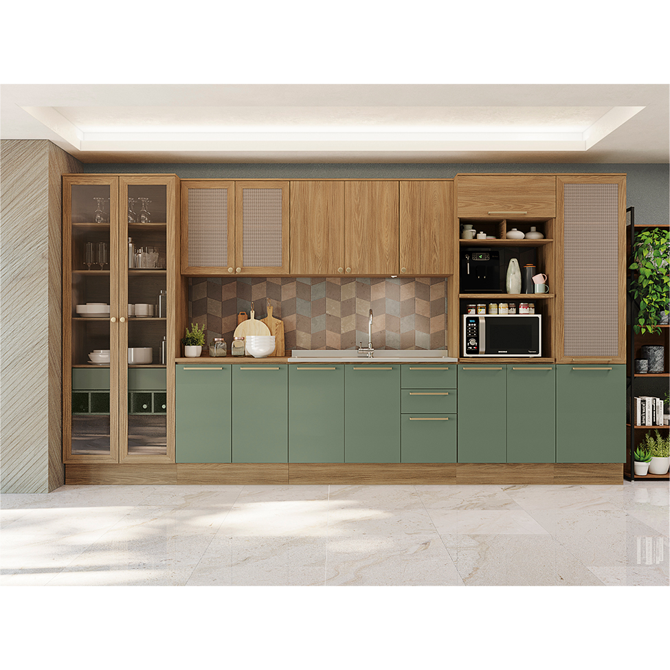 [OUTLET] Armário Aéreo Botanic 3 PT Nogueira 120 cm