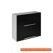 [OUTLET] Armário Aéreo Dandara 2 PT Preto e Branco 80 cm