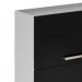 [OUTLET] Armário Aéreo Dandara 2 PT Preto e Branco 80 cm