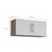[OUTLET] Armário Aéreo Flex 2 PT Amêndoa e Branco