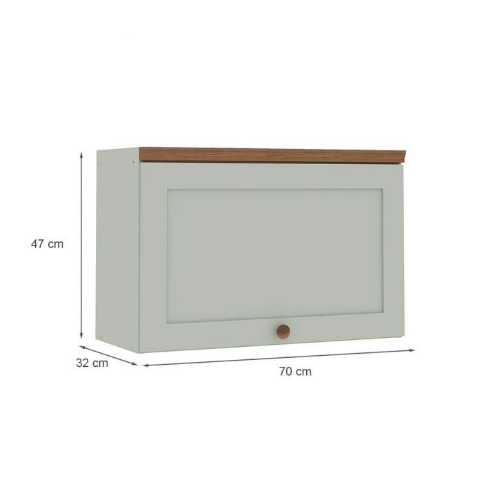 [OUTLET] Armário Aéreo Iluminata 1 Porta Verde Mint