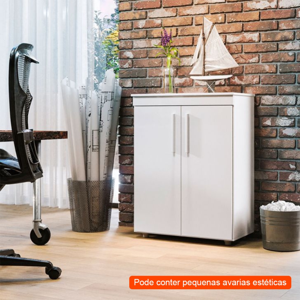 [OUTLET] Armário Multiuso Advantage 2 PT Branco 97 cm