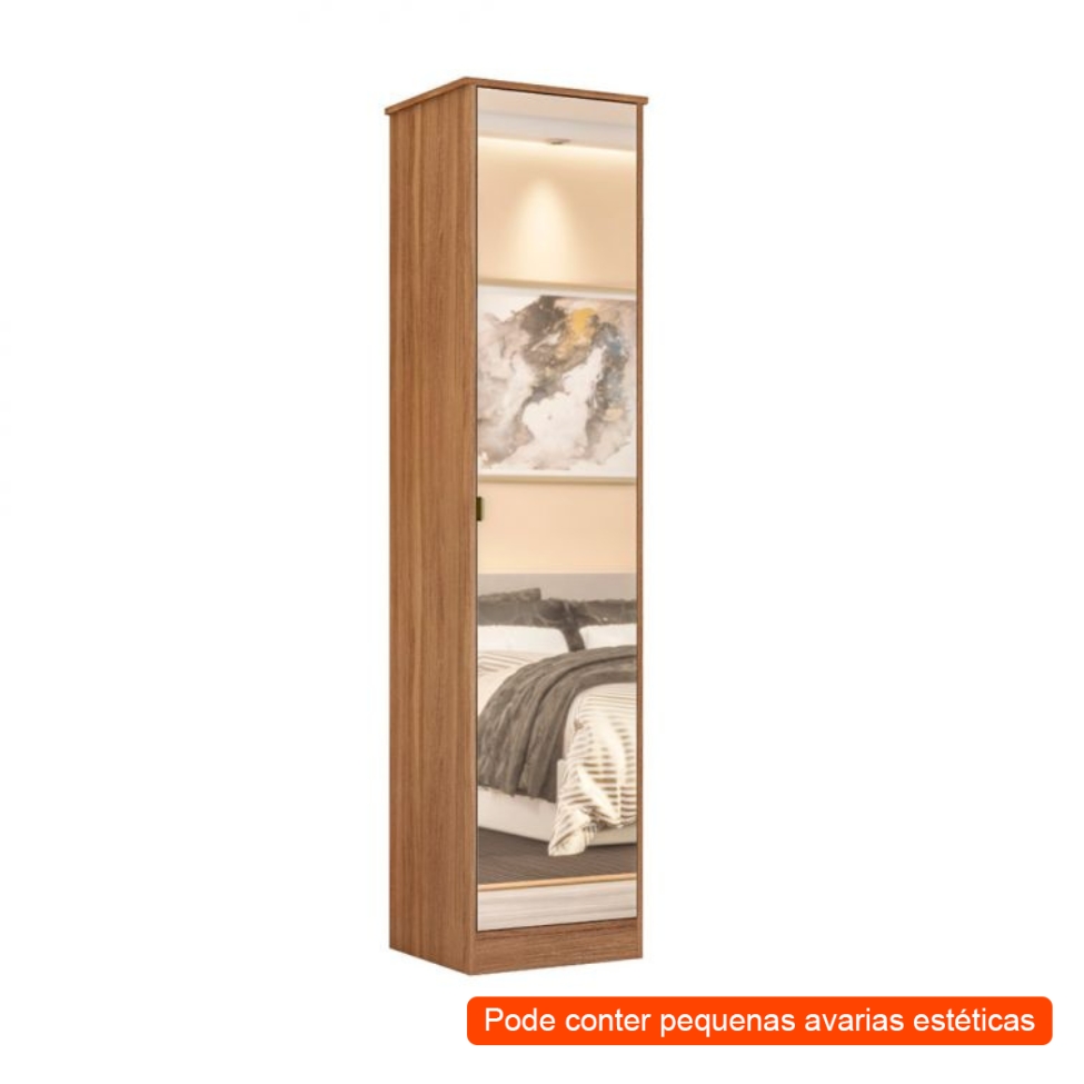 [OUTLET] Armário Multiuso com Espelho Reflex 1 PT Amêndola
