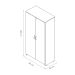 [OUTLET] Armário de Escritório New City II 2 PT Calvi e Preto 160 cm