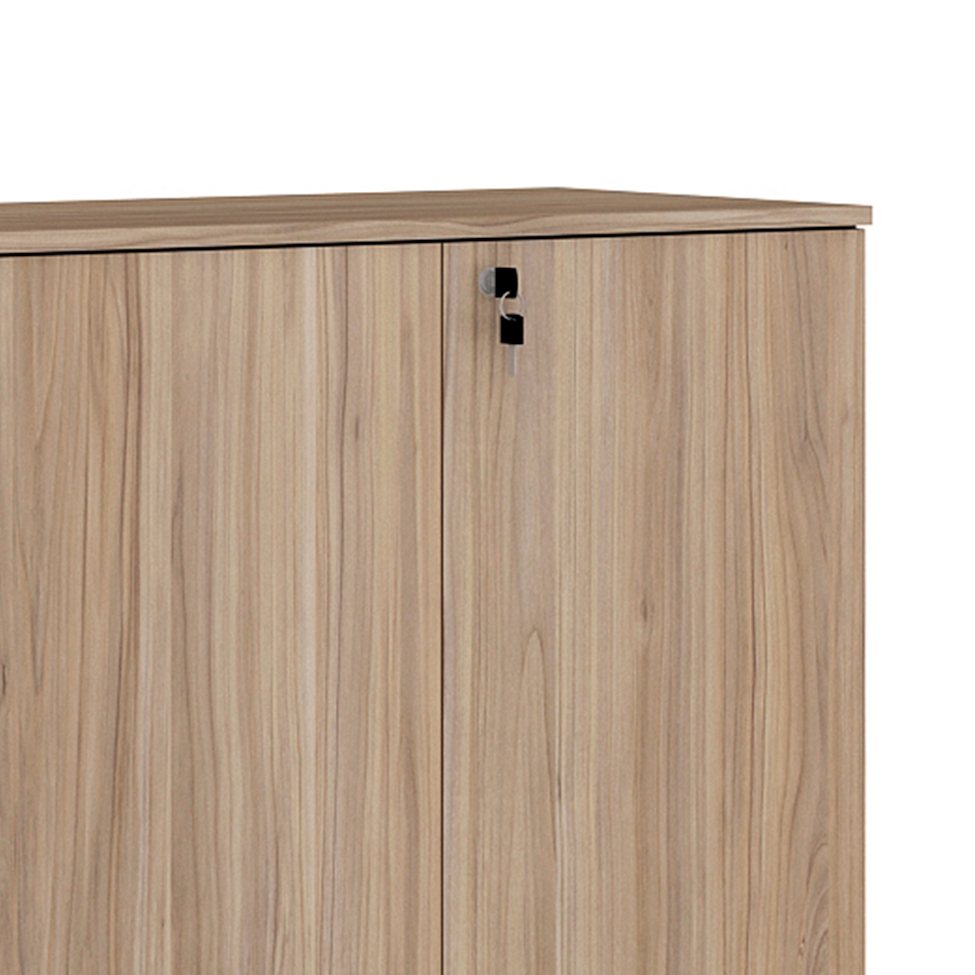 [OUTLET] Armário de Escritório New City II 2 PT Calvi e Preto 160 cm
