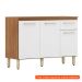 [OUTLET] Balcão de Cozinha Dama com Tampo 3 PT 1 GV Amendola e Branco