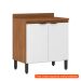 [OUTLET] Balcão de Cozinha Firenze com Tampo 2 PT Amendola e Branco