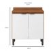 [OUTLET] Balcão de Cozinha Firenze com Tampo 2 PT Amendola e Branco