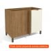 [OUTLET] Balcão de Cozinha Frow 1 PT Freijó e Off White 98 cm