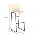 [OUTLET] Banqueta Alabama Off White e Preta