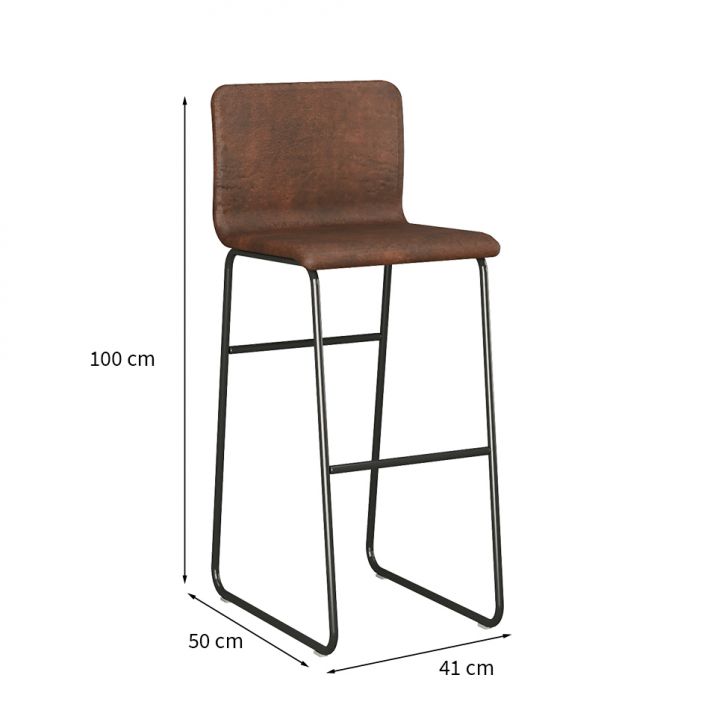 [OUTLET] Banqueta Alabama Tabaco e Preta