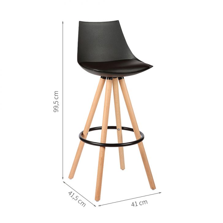 [OUTLET] Banqueta Lorena II Preta
