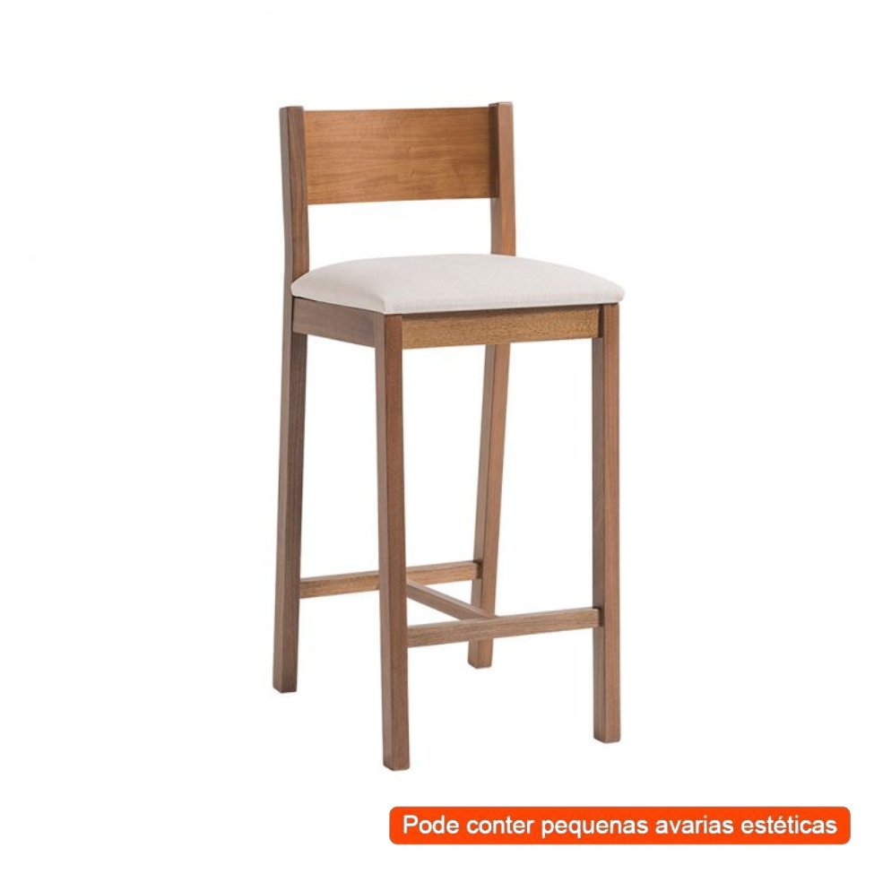 [OUTLET] Banqueta Manu Nogueira e Bege