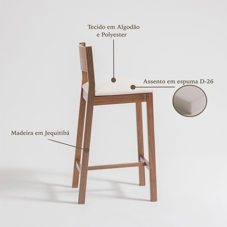 [OUTLET] Banqueta Manu Nogueira e Bege