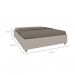 [OUTLET] Base para Cama Box Queen Mônaco Off White