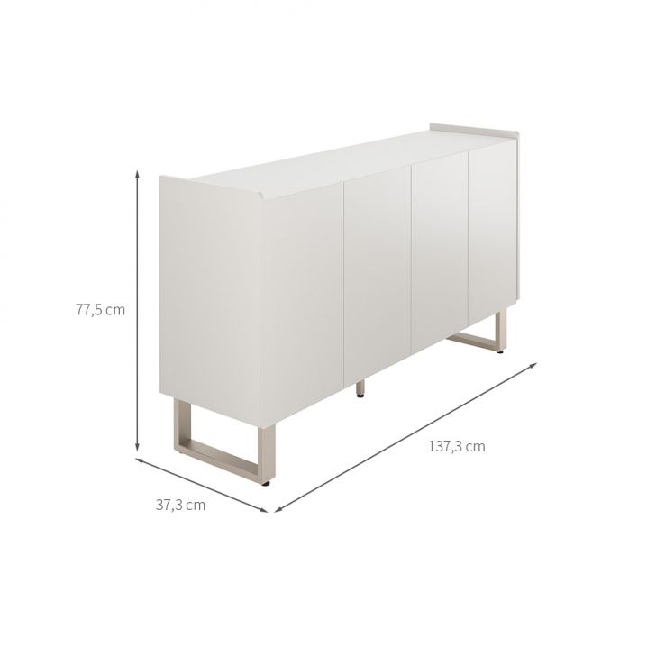 [OUTLET] Buffet Arcadia 4 PT Off White e Champagne