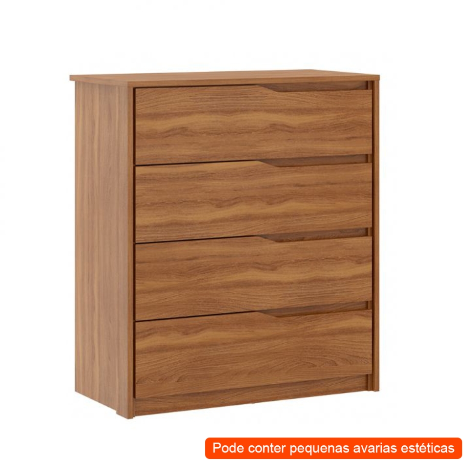 [OUTLET] Cômoda Átria 4 Gavetas Amêndola