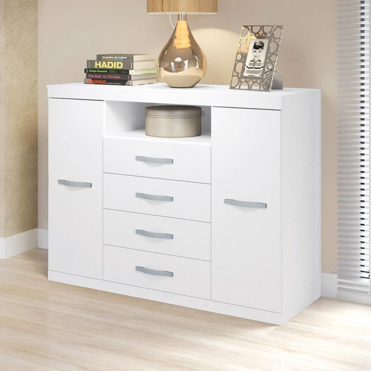 [OUTLET] Cômoda Havana Master 2PT 4GV Branca