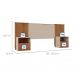 [OUTLET] Cabeceira Casal Extensível com 2 Mesas de Apoio Lucius 2 GV Buriti e Off White