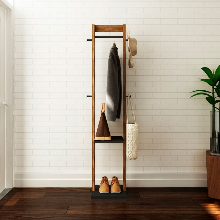 [OUTLET] Cabideiro Inês Nogal e Preto