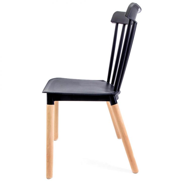 [OUTLET] Cadeira de Cozinha Windsor Preta
