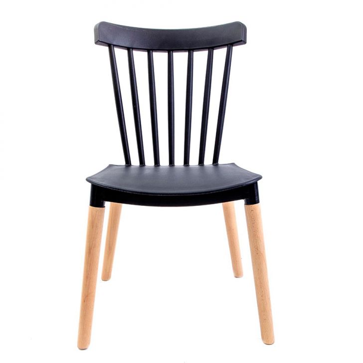 [OUTLET] Cadeira de Cozinha Windsor Preta