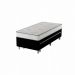 [OUTLET] Cama Box Conjugada Solteiro Premier Unibox Molas Ensacadas (63x88x188) com Cama Auxiliar Preta
