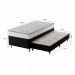 [OUTLET] Cama Box Conjugada Solteiro Premier Unibox Molas Ensacadas (63x88x188) com Cama Auxiliar Preta