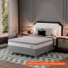 [OUTLET] Cama Box com Colchão Casal Sigma Molas Ensacadas (22x138x188) Branco e Cinza