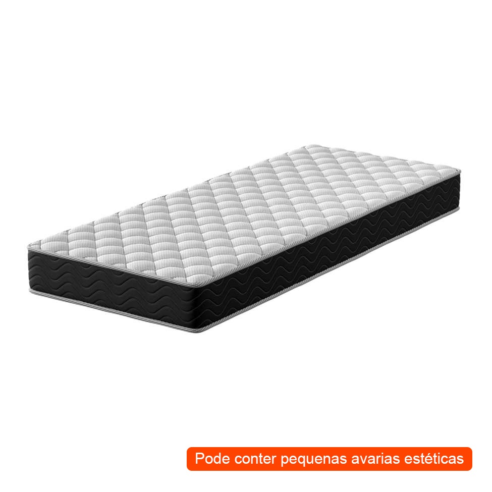 [OUTLET] Colchão Solteiro Howie Espuma D33 (17x78x188) Preto e Branco