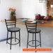 [OUTLET] Conjunto com 2 Banquetas Lorena Preto 75 cm